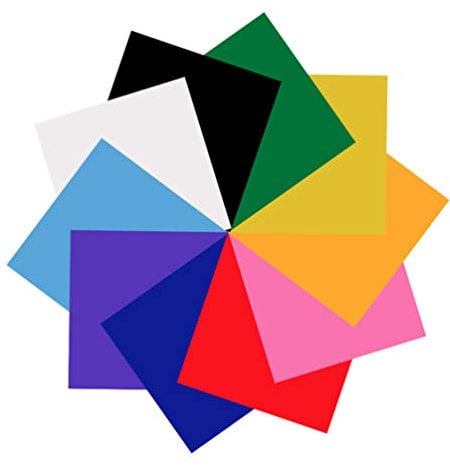 EXCEART 10 W?rmeübertragungsfilm W?rmeübertragungs-Vinylfolien Mehrfarben-übertragungspapier Bügeleisen auf Vinyl-Htv-Bündel (Bunt 1) Sublimationspapier