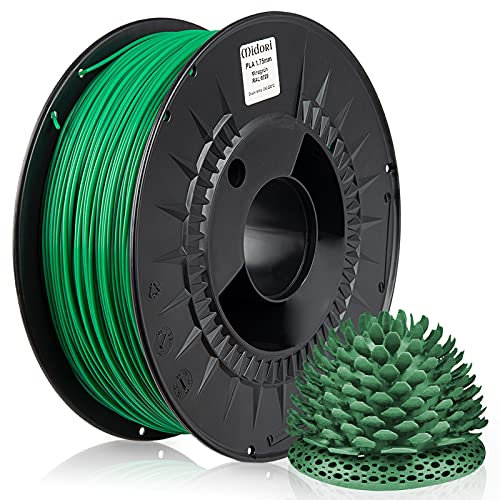 Midori® PLA Filament | 1,75mm 3D-Drucker-Filament 1kg Spule in Minzgrün | Verwicklungsfreies Filament für 3D-Drucker & Stift