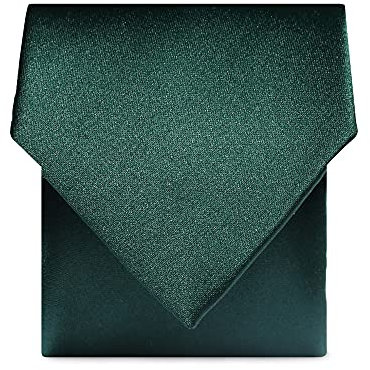 Rael-Brook Men’s Satin Tie Cravate, Vert Bouteille, Taille Unique Homme