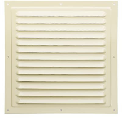 Grille d'aération en métal (25 x 25 cm, beige)