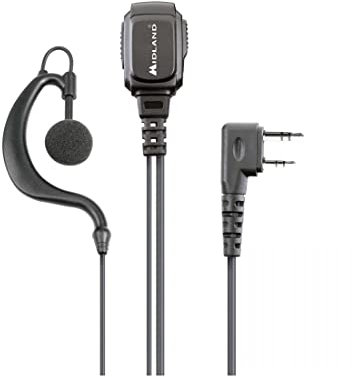 Midland MA21 LK Pro_ Microfono con presa 2 Pin Kenwood, Nero