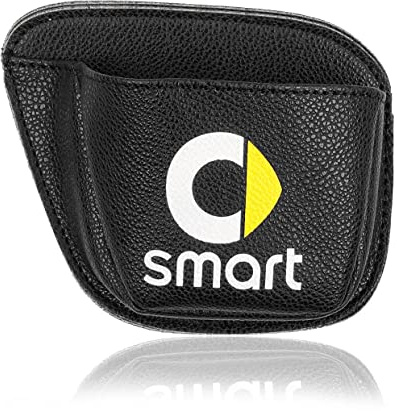 Auto-Seitentaschen-Organizer, Auto-Seiten-Aufbewahrungstasche für Smart 453 451 Fortwo Forfour, Leder-Auto-Organizer, Autositztaschen für Brieftasche, Handys, Schlüssel, Karten, Münzen,Blac-k