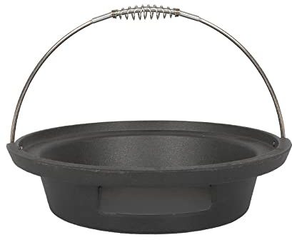 KAMaster Gusseisen-Aschekanne mit Griff für Mini-Max Green Egg Grill, Holzkohle-Aschetopf, grünes Ei-Zubehör, ein Muss für die Verwendung, perfekt gepaart mit Feuerrost/Kohlekorb für den Gebrauch