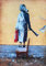 KUSTOM ART Magnet (Magnet) Serie Bansky Eines der 7 Werke in der Ukraine im Vintage-Krieg aus der Sammlung, Druck auf Holz 10 x 6 cm