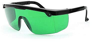TopHomer Laserschutzbrille, Augenschutzbrille, 190 nm-540 nm, Wellenlänge, Schutzbrille für Industrie, Kosmetologie und Medizin (Grün)