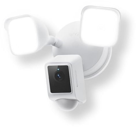 WYZE Floodlight Camera v2, 2K HD Outdoor Security Camera with 2800 Lumens