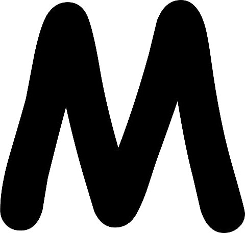 Kleckerliese Buchstaben Aufkleber 20 cm Einzel – seidenmatte Alphabet Sticker A–Z für Kinderzimmer, Wand, Tür, Möbel & Auto – selbstklebend & konturgeschnitten – M – Farbe Schwarz