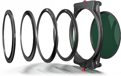 Kase K9 100mm Kit quadratischer Metallfilterhalter mit 90mm Magnet CPL Filter und 67/72-82 Adapterring,77/82mm Halter Adapterring
