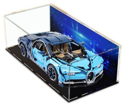 Acryl-Vitrine für Lego Technic Car 42083 – Vitrine, Schützen und Dekorieren Modell mit staubdichter Aufbewahrung, Geschenke (Hintergrund I)