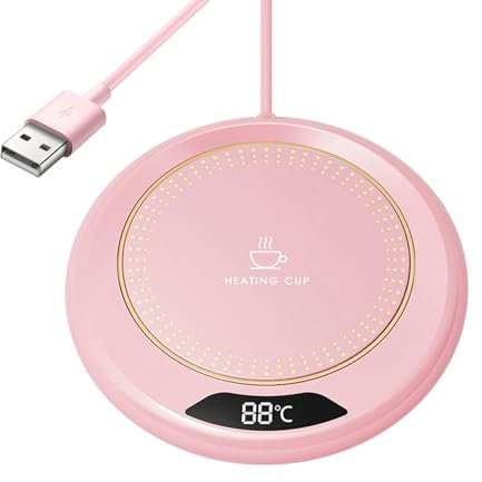 Chauffe-Tasses À Café Intelligents - 20W Chauffe-Tasse USB, sous-Verre Chauffant Multifonctionnel, sous-Verre Thermostatique Électrique avec 3 Réglages Température pour Tasses Verre Tasses Céramique