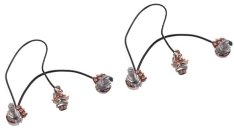 TOYANDONA 6 Stk Welle des Lautstärkepotentiometers Pots linear digitales Potentiometer E-Gitarre Bass-Effekt Bassgitarre Gitarren verzahnter Topf Volumenschacht Anzahl Wähler