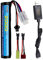 AMZZN 11.1V 10C 2000mAh SM-2P Stecker Li-Ionen Batterie mit T-Stecker, Odamiya Stecker Konvertierungskabel und USB Ladekabel für Spielzeugpistole Airsoft Gel Bead Blaster Backup Batterie