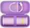 BOVKE Travel Case Compatible with Ultimate Ears Boom 4 Portable Waterproof Bluetooth Wireless Speaker, Boom 4 Holder with Mesh Pocket for Charging Cables, Lilac