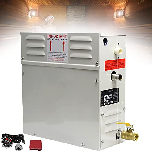KJZQXYX 3KW-21KW Sauna Steam Generator, Bathroom Sauna Machine Steamer SPA Generator, Automatic Drain Function for Quick Heating Shower (220v 10.5kw)
