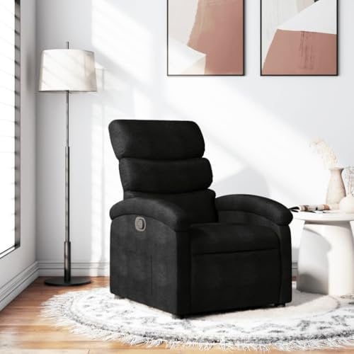 Somanki Relaxsessel Schwarz Stoff, Relaxsessel, Fernsehsessel, Kinosessel, Gaming Couch - 371691