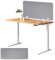 mosegor 4 Stück Schreibtisch sichtschutz, 30x60 cm schneidbar Schreibtisch Trennwand, Freistehender Schreibtischteiler, tischtrennwand aus Filz, für Büro- und Arbeitstische, 9 mm Dicke grau