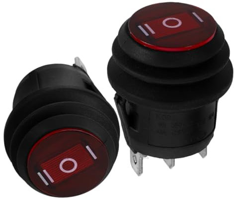 DRESSOOS Interrupteur à Bascule Étanche 3 Positions à 3 Broches Lot De 2 Interrupteurs Pour Bateau Camion Camping Car Et Appareils énagers