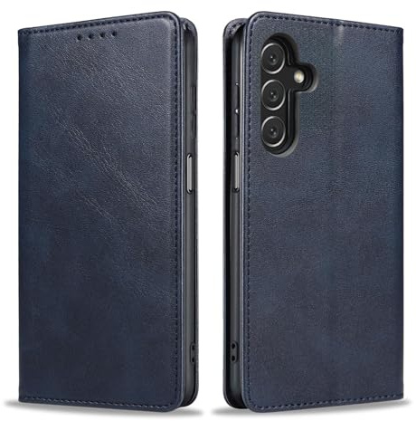 LBH Handyhülle Smartphone-Hülle für Samsung Galaxy A05s Klapphülle Magnetverschluss Kartenfächer Geldfach Standfunktion Case Etui Rundumschutz Schutzhülle Blau