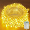 Hopexy Battery Fairy Lights, 10m 100 LEDs Fairy Lights Battery Operated with Timer, Waterproof Warm White String Lights with 8 Modes/Indoor Outdoor for Bedroom Wedding Garden Decorations