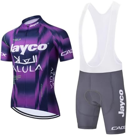 RDCYCLIST 2025 Pro Team Radsporttrikot-Set für Männer, atmungsaktives MTB-Rennradtrikot Paddad Bib Short Trikots (L)