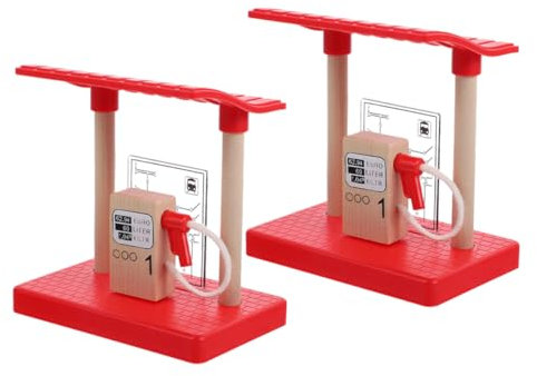 Supvox 2 Stück Holzspielzeug Zugzubehör Teiliges Barrieren Realistische Szenarien für Kreatives für Holzschienen und Modelleisenbahnen
