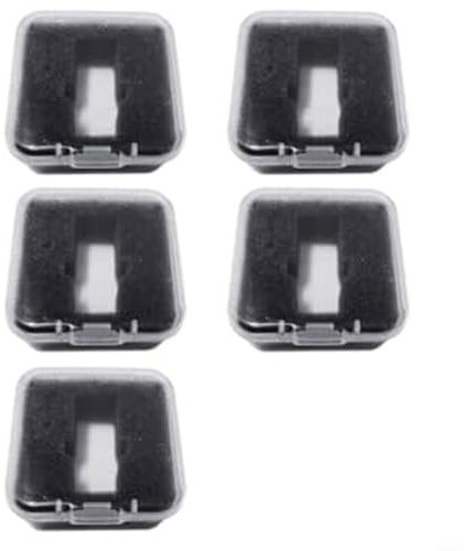 Caja de almacenamiento de cartucho de tocadiscos, estuche protector transparente para cartucho de fonógrafo AT3600L, material de PVC, 45 x 45 x 20 mm, accesorios de audio (5 piezas)