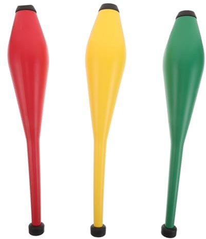 WEKAMOS 3 Piezas Palos de Malabares para Clavas de Circo Ligeras y Coloridas Accesorio de Entrenamiento Acrobático para Espectáculos y Fiestas Infantiles
