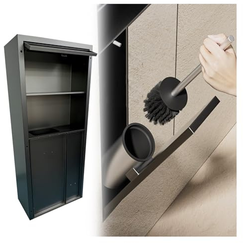 Niche Salle de Bain Porte-Brosse WC encastré Carrelable Niche Poubelle dissimulée Étanchéité Murale Porte-Papier Toilette en alcôve pour hôtels résidentiels Restaurants