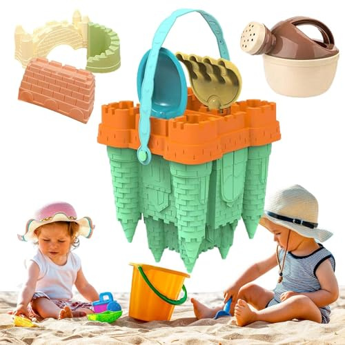 Générique Sandschloss-Bauset – Strandspielzeug-Set, geeignet für Reisen, robuste Sandschlossformen, Partygeschenk, BPA-freies Polymer, Größe M