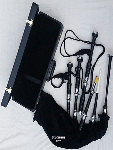 scottmans Dudelsack schwarz Farbe für Anfänger Starter Paket Carry Box