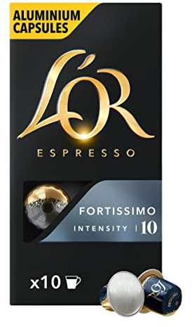 L'Or Espresso Café Cápsulas Fortissimo - 10 Cápsulas Compatibles Nespresso
