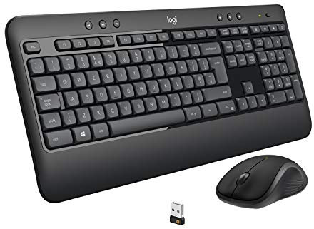 Logitech MK540 Combo Advanced Clavier et Souris Sans Fil pour Windows, Clavier Pan Nordique QWERTY - Noir
