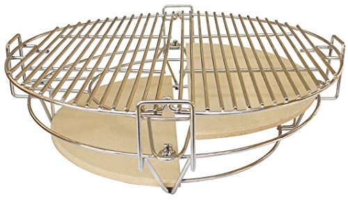 YNNI KAMADO TQDC25 für Grills mit Außendurchmesser von 63,5 cm Grill Divide and Conquer 6-teilig mit Topflappen Universal TQDC25