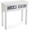 Versa Pireo Mueble Recibidor Estrecho para Entrada o Pasillo, Mesa Consola, con 2 cajones, Medidas (Al x L x An) 78 x 30 x 81 cm, Madera MDF, Color Blanco
