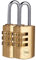 Yale Y150B/22/120/2 Candado de combinación, latón, 2 unidades