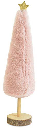 Riffelmacher Deko Plüsch Weihnachtsbaum Rosa 12088-30 cm - Romantische Weihnachtsdekoration Weihnachten Christbaum Dekoration