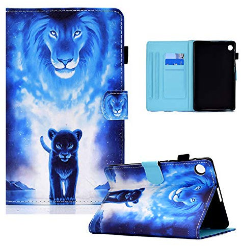 Aswant Huawei Matepad T10/Matepad T10s - Funda de piel sintética tipo cartera con función atril para Huawei Matepad T 10 de 9,7 pulgadas/Huawei Matepad T 10s Lion