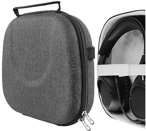Geekria Shield Headphones Case Compatible with HyperX Cloud Stinger S, Cloud Stinger PS4, Cloud Flight Gaming Case, Replacement Hard Shell Travel Carrying Bag with Cable Storage (Dark Grey)