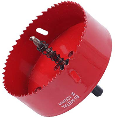 HO2NLE Coronas Perforadoras 100 mm, Sierra de Corona Bi-Metal con Adaptador y Broca Piloto Sierras Perforadoras para Madera Metal Aluminio PVC Plástico Taladro Percutor Impacto