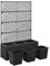 Tidyard Garten-Hochbeet mit Rankgitter 3 Töpfe Blumenkästen Pflanzkasten Frühbeet Pflanzkastensystem Pflanzkübel Gemüsebeet Rankgitter für Garten Terrasse Balkon 83×30×130cm Poly Rattan Schwarz