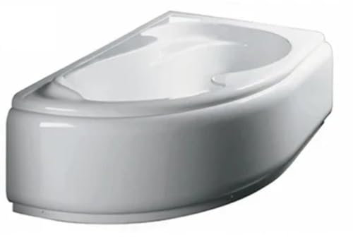 Eck-Badewanne, Modell Dank, mit Paneel, 150 x 100 cm, links