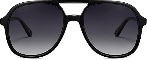 SOJOS Occhiali da Sole da Uomo Donna Polarizzati Vintage Rettangolari Quadrati Grandi Specchio Occhiali da Sole UV400 Protezione SJ2174 con Nero/Grigio