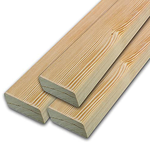 terrasso Rhombusleisten Fassadenverkleidung Sibirische Lärche – Fassadenprofil aus hart gewachsenem Fassadenholz für außen - gehobelte Lamellen Leisten 4000 x 21 x 65 mm | abgerundet | 900 lfm