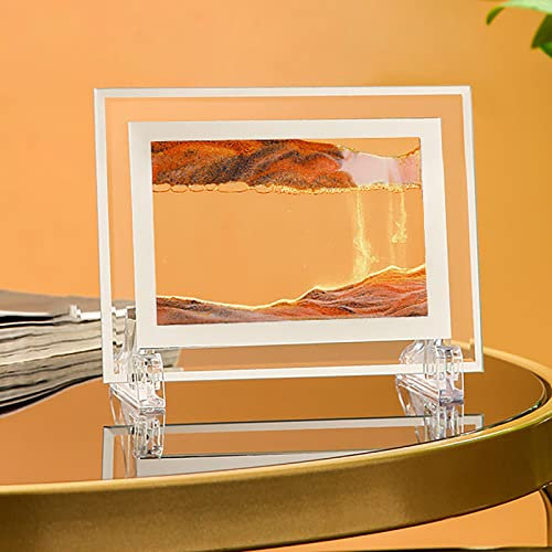 Sandbild, Fließende Sandmalerei, Sandbilder Zum Drehen, D-Rings Bewegtes Sandbild Fließender Sand, 3D-Sanduhrdekoration Treibsanddekor Dynamisch 3D Natürliche Landschaft Fließendes SandBild (B4)