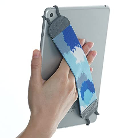 TFY Hand Strap Holder Finger Grip with Elastic Belt for Tablets & e-Readers, Secure, Portable, Compatible with iPad Pro 11 inch, Mini 6, Air, Galaxy, Nexus, ASUS ACER and More Android Tablets - Gray