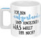 Sheepworld Tasse mit Spruch Aufgestanden | Sheepworld Wortheld-Tasse, Porzellan, 45 cl, Mehrfarbig | Tasse lustig, Sprüche-Tasse | 47770