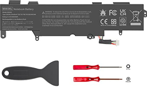 ARyee SS03XL Battery Compatible with Hp EliteBook 730 735 740 745 830 840 846 G5 ZBook 14U G5 G6 Series; Replacement for HSTNN-LB8G 932823-421 SS03XL SS03 933321-855 932823-171(11.55V 50Wh)