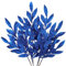 60CM Weihnachten Picks Glitzer 6 PCS, Weihnachten Deko Glitzer, Weihnachten Blätter, Glitter Weihnachtsbaum Blätter Ornament Blau mit Lange Biegbare Stiele für Weihnachtsbaum Neujahr Ornamente