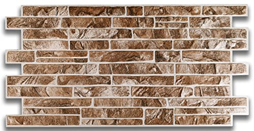 Panneaux muraux 3D en PVC (20, Marron)
