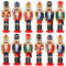 Aoriher Nussknacker-Ornament, klein, Holz, Nussknacker, Soldat, hängende Dekorationen, Nussknacker-Figur, Weihnachtsdekoration für Weihnachten, Baumdekoration, Figur (12 Stück)